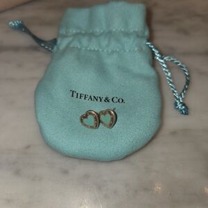 Tiffany & Co. Heart Earrings with Pouch